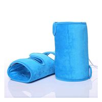 CAISYE Knee Massager Heating Knee Pads for Pain Relief Heated Knee Brace Wrap Heating Massage for Arthritis, Powered by Portable Charger,Blue