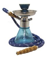 Hookah 8" MYA PETITE Hookah Nargila Glass Bowl Single Hose with Leather Wrap