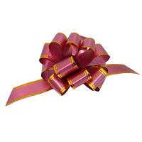 Maroon Gold Christmas Gift Pull Bows - 5" Wide, Set of 10, Valentine's Day, Wreath, Swag, Garland, Gift Basket, Presents, Birthday, Fundraiser, Classroom, Office, Decoration