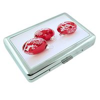 Holiday Ornament Em4 Hip Silver Cigarette Case Id Holder Metal Wallet 4" X 2.75" RFID Protection