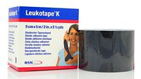 Leukotape K - Therapeutic Kinesiology Tape - 2" x 5.4 Yard Roll Black
