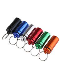 WINOMO Waterproof Keychain Pill Case First Aid Container Pill Holder Bottle 6pcs