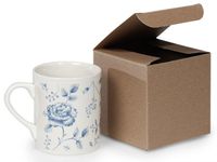 BROWN KRAFT Gift Boxes 4 x 4 x 4100% Recycled Varnish Stripe - 1 Pc (2 unit, 100 pack per unit.)