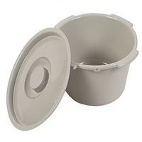 XIHAA Universal Replacement Plastic Commode Pail, With Lid, Durable And Sturdy, Easy To Clean