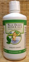Blue Green Minerals with Calcium and Magnesium (32 oz Bottle) - Multi Mineral Supplement. BVO Free, Caffeine Free.