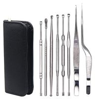 8 Pcs Ear Pick, MOTYYA Ear Cleaning Tool Set, Premium Stainless Steel Ear Curette Earwax Removal Kit with a Travel Carrying Storage Box Multifunction Beauty Tools Kit