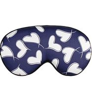 iDECO 100% Natural Mulberry Silk Sleep Mask, Breathable & Super Soft, Comfortable Eye Mask with Adjustable Elastic Strap, Blindfold Eye Cover for Ultimate Rest Aid, Luxurious Print (Hearts)
