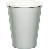 48 Silver Premium 9oz Hot/Cold Cups Bulk Party Supply Wedding Shower Birthday Anniversary