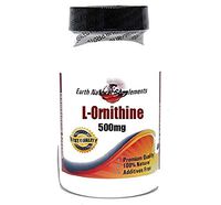 L-Ornithine 500mg * 200 Capsules 100% Natural - by EarhNaturalSupplements