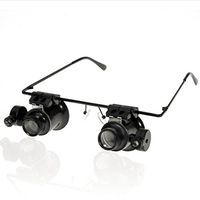 Generic 20X Magnifier Magnifying Eye Glasses Loupe Lens Jeweler Watch Repair with LED Lights