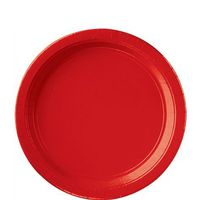 Round Paper Plates | 20ct (7 inch, Apple Red)