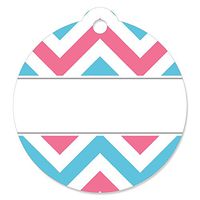 Chevron Gender Reveal - Baby Shower or Gender Reveal Party Favor Gift Tags (Set of 20)