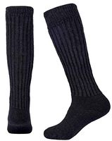 Therapeutic Alpaca Socks - Over The Calf - Diabetic, Neuropathy, Large Calf Socks (Medium, Black)