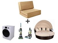 Your Zone Easy Launch Chair Easily Converts Into a Bed (1, Khaki)