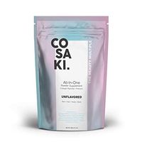 Cosaki Collagen Peptides Powder + Hyaluronic Acid + Vitamin C + Glutathione + Prebiotic, All-Natural Gluten Free and Non-GMO (150g Pouch) (Unflavored)