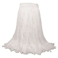 O'Dell Mop Head, Premium Saddleback Head, Rayon Fiber, 24-Oz, White, 12/Carton, New
