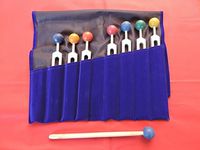 Chakra Tuning Forks Set - 7 Weighted Tuning Forks with Colored Chakra Balls and Free Pouch and Free Activator