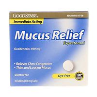 Goodsense Mucus Relief 400 Mg Tablets 30 Count, Blue, 30 Count