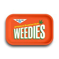 11.5" x 4" x .75" Tobacco Cigarette Rolling Tray Essential Smoking Accessorie (Weedies)