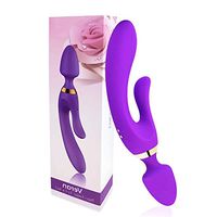 Portable Laptop Computer Vibrator LED Light 5-Speed USB Cable Rechargeable Waterproof Wand Massager Design, Used in Bedrooms, Bathrooms and Other Places