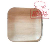 Kitchen Kemistry Palm Leaf Ecofriendly Disposable Party Premium Square Plate 8" - Pack of 25 Pcs