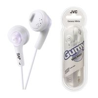 UKDapper JVC HAF160 White Gumy Bass Boost Stereo Headphones for iPod, iPhone, MP3 and Smartphone