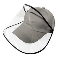 Tonsee Anti-spitting Protective Hat Face Shield Dustproof Cover Peaked Cap Outdoor Hat Adjustable Size