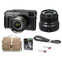 Fujifilm X-Pro2 Mirrorless Camera with XF 23mm f/2 R WR Lens, Graphite - Bundle With Fuji F-803 Camera Satchel Bag, By Domke, Fuji 64GB Class 10 UHS-1 SDXC Card, Peak Camera Cuff Wrist Strap, Charcoal