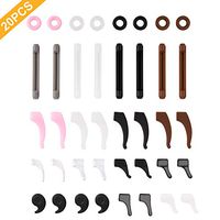 20 Pairs Eyeglass Retainer, Premium Silicone Anti-slip Eyeglass Holder, Multicolor Eyeglass Grips, Eyeglass Ear Hook, Round Eyeglass Retainers