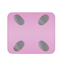 Digital Weight Scale Bluetooth Body Fat Analyzer Bathroom Proportion Measuring Tape and Rounded Corners,Pink