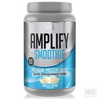 NDS Nutrition Amplify Protein Smoothie with Added Greens for Overall Health - Whey Protein and Naturally Occurring Amino Acids - Build Lean Muscle, More Strength, Lose Fat - Vanilla - 30 Servings