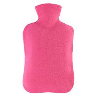 OBRlygeuaw Explosion Proof Tasteless Hot Water Bottle,High Density PVC Water Injection for Pain Relief hot Compress and Heat Therapy(Knit Cover)-Pink W19xH33cm(7x13inch)