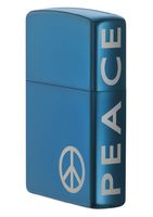 Zippo Peace Sapphire Pocket Lighter