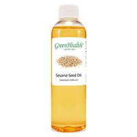 GreenHealth Sesame Seed Oil - 4 fl oz (118 ml) Plastic Bottle w/Cap - 100% Pure Carrier Oil