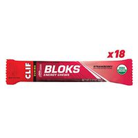 Clif BLOKS - Energy Chews - Strawberry Flavor - (2.1 Ounce Packet, 18 Count)