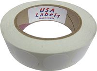 1" Wafer Tab Seals No Perf - Roll of 1,000 (White)