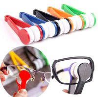 Ruilook 12 Pcs Mini Sun Glasses Eyeglass Microfiber Spectacles Cleaner Tool Soft Brush Cleaning Tool Mini Microfiber Glasses Cleaning Clip（Random Color）