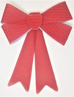 Holiday Crafts (TM) Set of 2 Hologram Bows 12 x 16 Inches (Red)