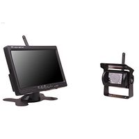 12V 24V Wireless Parking Kit Combo Set 2.4GHz Rear View Backup Camera with HD LED Monitor for Car Truck Bus Reverse Home CCTV (7 Inch)