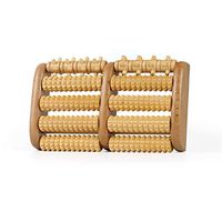 Foot Sole Massager, Wooden Roller Solid Wood Foot Calf Massage Foot Acupoint Ball Roller Massage Widening Thicken