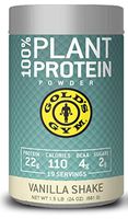 Gold's Gym 100% Plant Vanilla Protein Powder - Contains Essential Amino Acids that Build Muscle and Decrease Soreness and Fatigue After Workout - 1.5lbs (19 Servings)