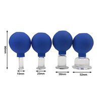 Xihaha Silicone Cupping Glasses Therapy Sets Traditional Massage Cupping Suction Cups Acupuncture Kit Household Cupping Ball for Head Massage Face Body Anti-Aging