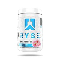 Ryse PRE Workout | Ryse Up Supplements | Fuel Your Greatness | Energy, Endurance, Focus, Next Level Pump, Citruline, Taurine, Arginine, CarnoSyn Beta Alanine, 20 Servings (Pink Blast)