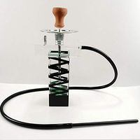 YINSY 20" Single Hose Hookah Complete Set, Acrylic Creative Hookah Shisha Kit Set with LED Light and Hookah Accessories