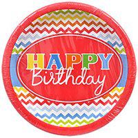 Birthday Plates (18) and Napkins (20) Matching Zigzag design