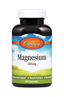 Carlson - Magnesium, 350 mg, Cardiovascular Support, Muscle Function & Nerve Health, 90 Capsules