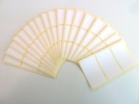 Minilabel Pack Of 54 , 54X32mm Rectangle , White Paper Labels , Removable Low Tack Adhesive , Easy To Remove , Plain Stickers