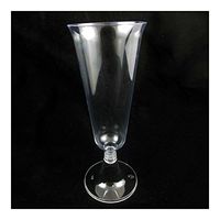 12 Disposable Plastic Champagne Flutes Wine Glasses Clear 5.5 Oz Wedding Party Supply