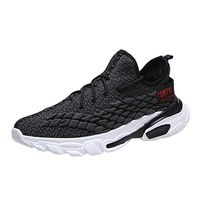 Regfulgence Mens Running Shoes Slip On Mesh Sneakers Athletic Tennis Training Casual Walking Shoe (White,US=9.5)