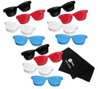 Sunglass Flip Top Contact Lens Case (12 Pack Disposable) Assorted Colors